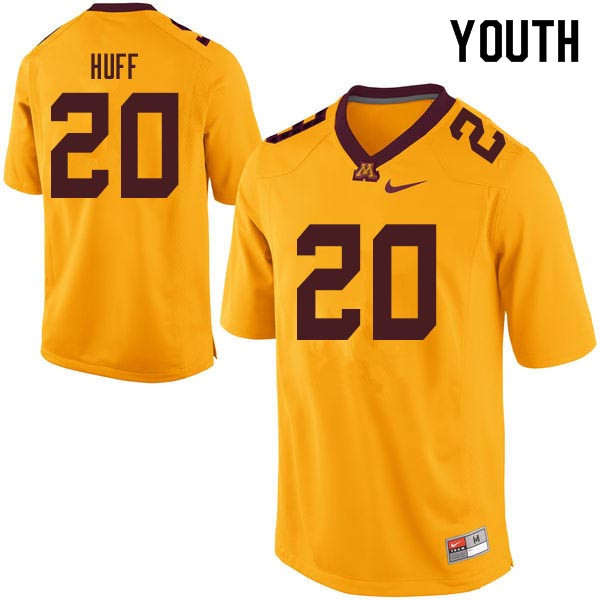 Youth #20 Julian Huff Minnesota Golden Gophers College Football Jerseys Sale-Gold